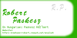 robert paskesz business card